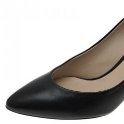 Pre Owned Chloe Black Leather Beckie Pumps Size 36