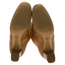 Pre Owned Chloe Brown Leather Paddington Buckle Boots Size 41