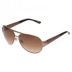 Pre Owned Chopard Gold and Brown SCH994 Aviators
