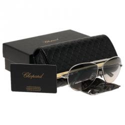 Pre Owned Chopard Green and Silver SCH934S Aviators