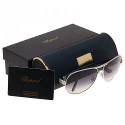 Pre Owned Chopard Silver SCH 866 Sunglasses