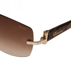 Chopard Gold Embellished SCH 937 Sunglasses