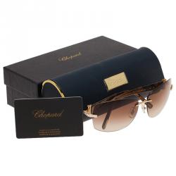 Chopard Gold Embellished SCH 937 Sunglasses