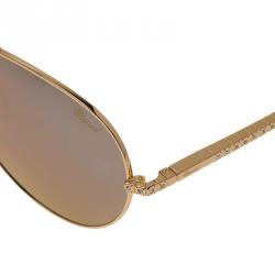 Chopard Gold Embellished SCH934S Aviators