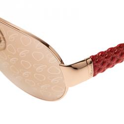 Pre Owned Chopard Rose Gold SCH 9940 Special Edition Aviator Sunglasses