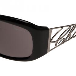 Pre Owned Chopard Black and Silver SCH029S Sunglasses