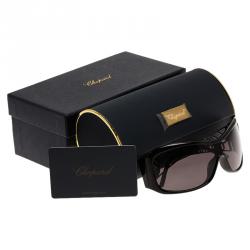 Pre Owned Chopard Black and Silver SCH029S Sunglasses