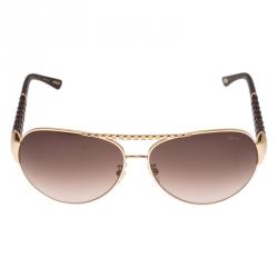 Chopard Gold and Brown SCH994 Aviators