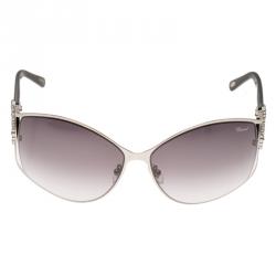 Chopard Silver SCH 805S Embellished Round Sunglasses