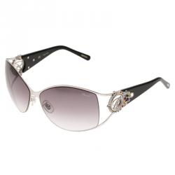 Chopard Silver SCH 805S Embellished Round Sunglasses