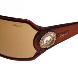 Chopard Brown SCH0125 Shield Sunglasses