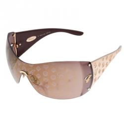 Chopard Gold Monogram SCH632 Shield Sunglasses