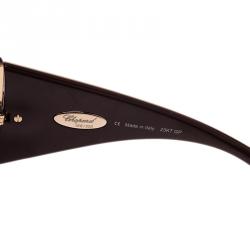 Chopard Gold Monogram SCH632 Shield Sunglasses