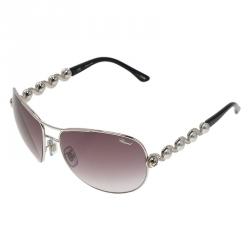 Pre Owned Chopard Silver Embellished Pearl Swirl SCH 803S Sunglasses
