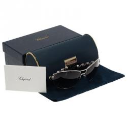 Pre Owned Chopard Silver Embellished Pearl Swirl SCH 803S Sunglasses