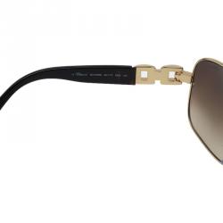 Pre Owned Chopard Gold SCH 693S Swarovski Studded Sunglasses