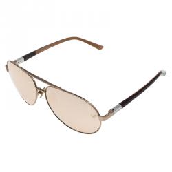 Pre Owned Chopard Brown SCH8800 Aviator Sunglasses