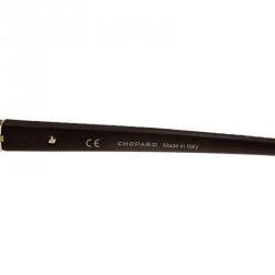 Pre Owned Chopard Rose Gold Tone SCH B35V Brown Leather Aviators