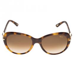 Chopard Brown SCH 130S Jewel Embellished Frame Sunglasses