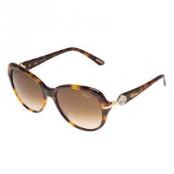 Chopard Brown SCH 130S Jewel Embellished Frame Sunglasses