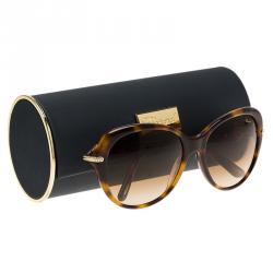 Chopard Brown SCH 130S Jewel Embellished Frame Sunglasses