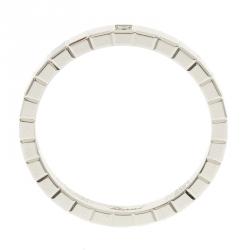 Chopard Ice Cube Diamond & 18k White Gold Band Ring Size 55