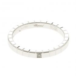 Chopard Ice Cube Diamond & 18k White Gold Band Ring Size 55