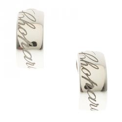 Chopard Chopardissimo 18k White Gold Clip On Huggie Earrings