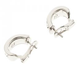 Chopard Chopardissimo 18k White Gold Clip On Huggie Earrings