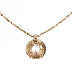 Chopard Chopardissimo Diamond Yellow Gold Pendant Necklace Chopard