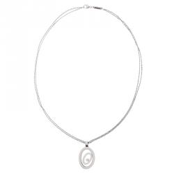 Pre Owned Chopard Happy Spirit Diamond White Gold Pendant Necklace