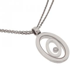 Pre Owned Chopard Happy Spirit Diamond White Gold Pendant Necklace