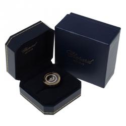 Pre Owned Chopard Happy Spirit Diamond Yellow Gold Ring Size 53