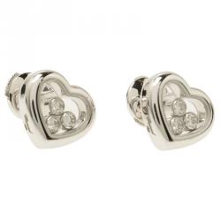 Pre Owned Chopard Happy Curves White Gold and Diamonds Earrings
