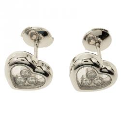 Pre Owned Chopard Happy Curves White Gold and Diamonds Earrings