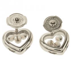 Pre Owned Chopard Happy Curves White Gold and Diamonds Earrings
