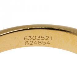 Pre Owned Chopard Miss Happy Diamond Yellow Gold Ring Size 49