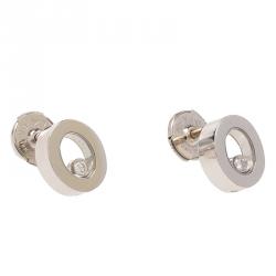 Pre Owned Chopard Very Chopard Diamond White Gold Stud Earrings