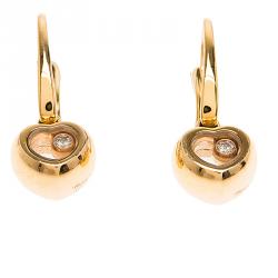 Pre Owned Chopard Miss Happy Diamond Rose Gold Drop Earrings