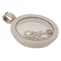 Chopard Happy Diamonds Floating Lion Motif Diamond White Gold Pendant 