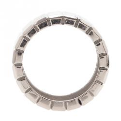 Chopard Ice Cube White Gold Wide Band Ring Size 55