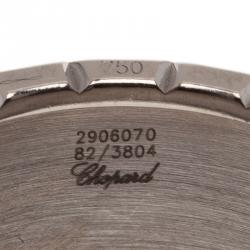 Chopard Ice Cube White Gold Wide Band Ring Size 55