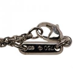 Pre Owned Chopard Happy Spirit Diamond White Gold Pendant & Double Chain Necklace