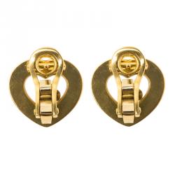 Chopard Happy Curves Diamonds & Yellow Gold Stud Earrings