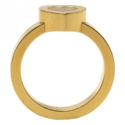 Chopard Miss Happy Diamond & Yellow Gold Ring Size 52