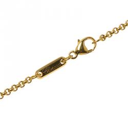 Chopard Happy Diamonds Diamond Yellow Gold Heart Pendant Chain Necklace