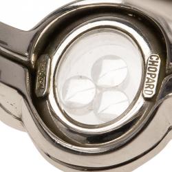 Chopard Happy Diamonds Sapphire Diamond White Gold Ring Size 56