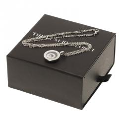 Pre Owned Chopard Happy Spirit Diamond & White Gold Pendant Double Chain Necklace
