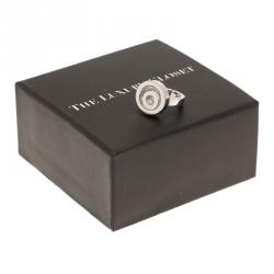 Pre Owned Chopard Happy Spirit Diamond White Gold Ring Size 52