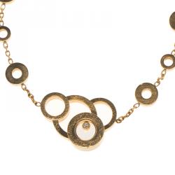 Pre Owned Chopard Happy Diamonds Bubbles 18k Rose Gold Bracelet 17cm